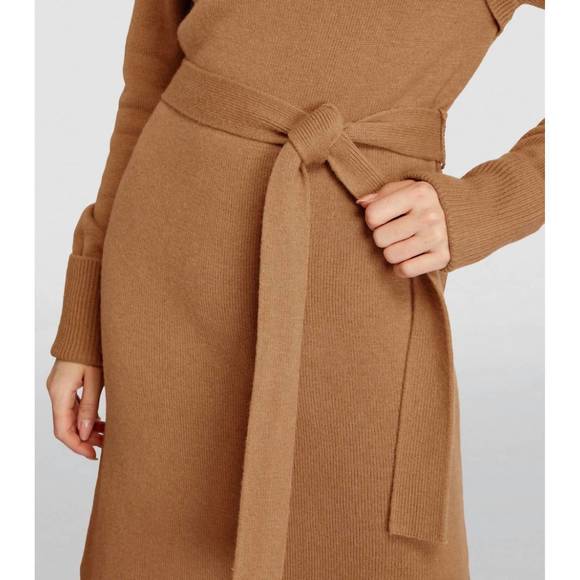 NEW PAIGE cherise cutout sweater midi dress in toffee - Picture 3 of 5